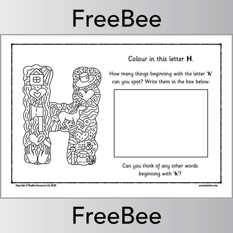 PlanBee Free Alphabet Colouring Pages by PlanBee