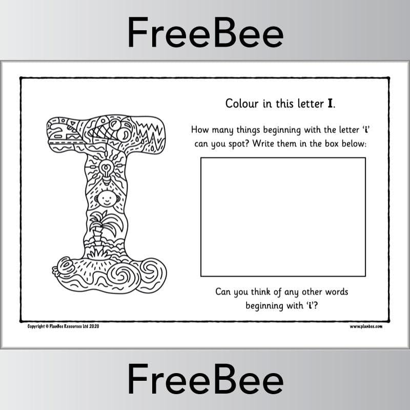 PlanBee Free Alphabet Colouring Pages by PlanBee