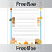 Free Ancient Egyptian Page Border Lined by PlanBee