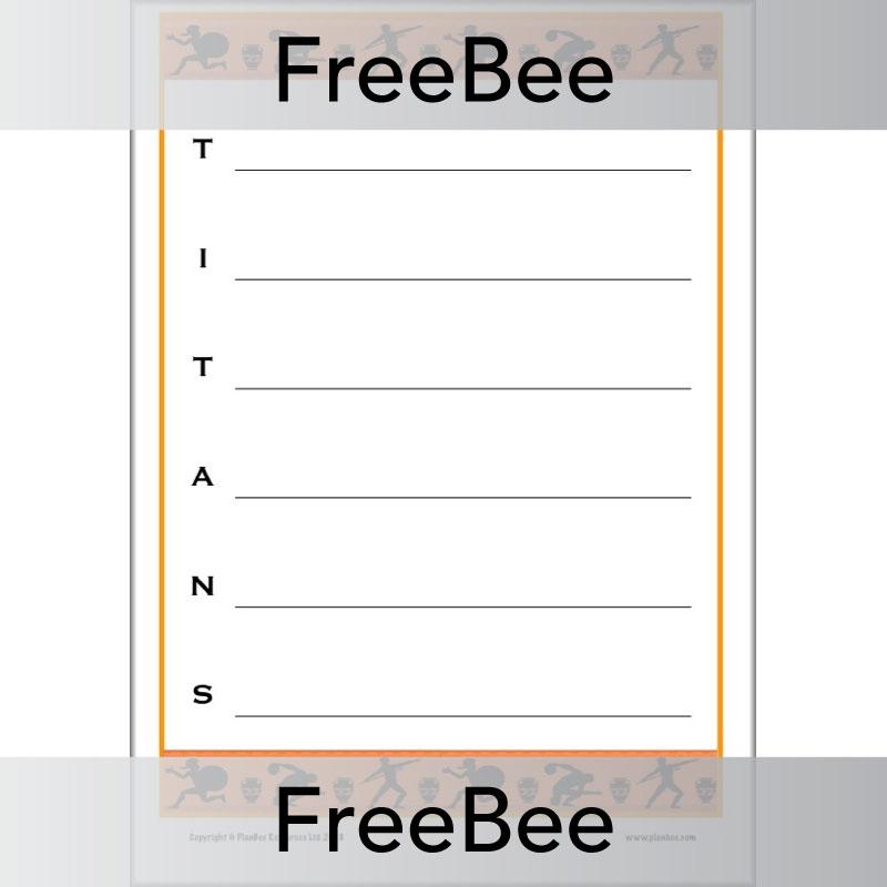 Free Ancient Greece Titans Acrostics Poem Template | PlanBee