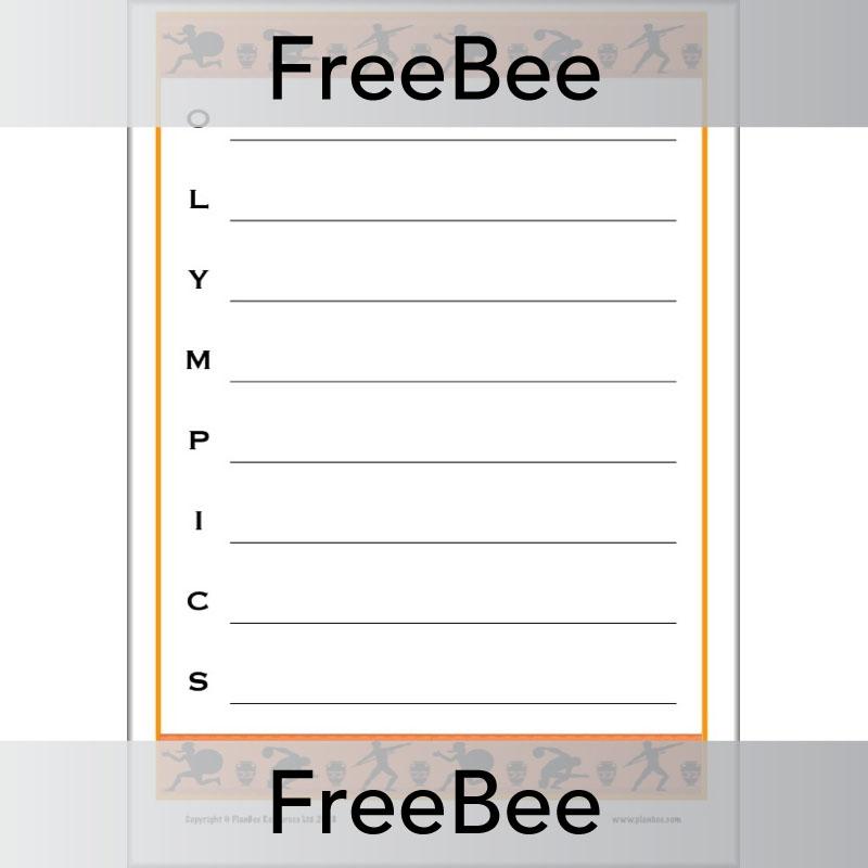 Free Ancient Greece Olympics Acrostics Poem Template | PlanBee