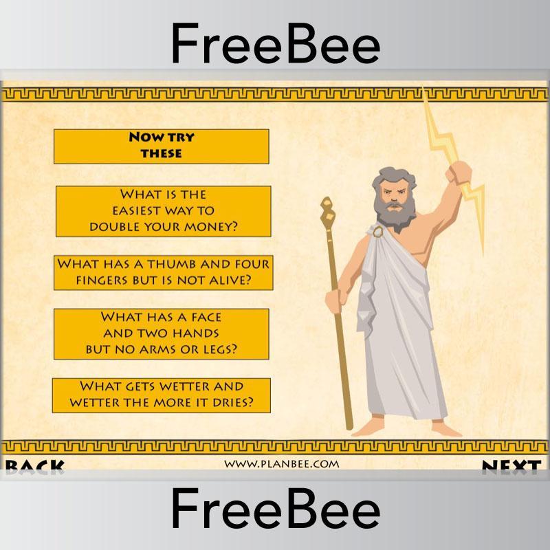 PlanBee Ancient Greece Brain Teasers | PlanBee FreeBees