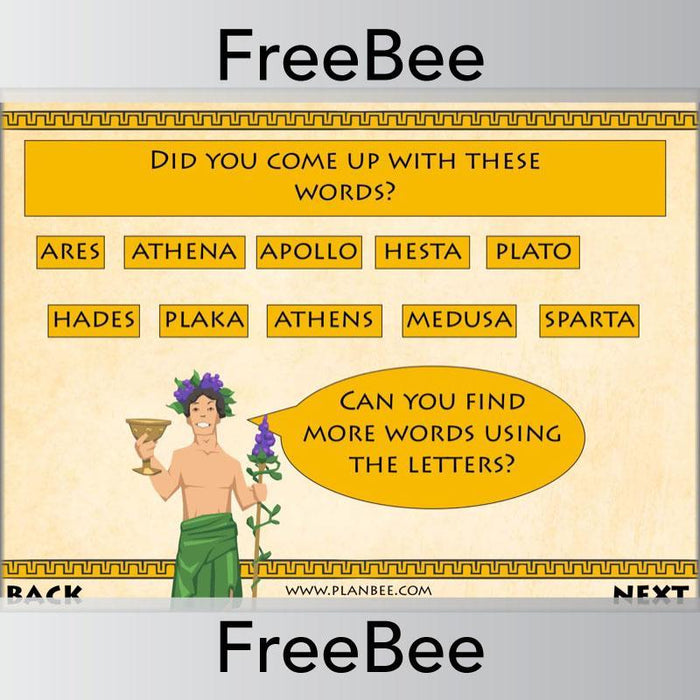 PlanBee Ancient Greece Brain Teasers | PlanBee FreeBees