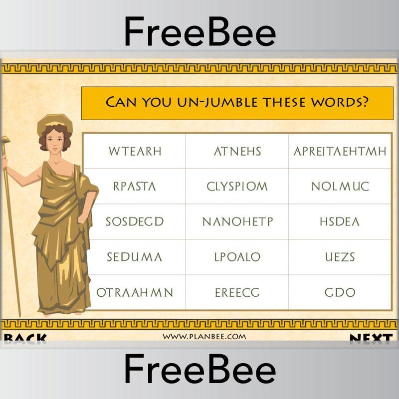 PlanBee Ancient Greece Brain Teasers | PlanBee FreeBees