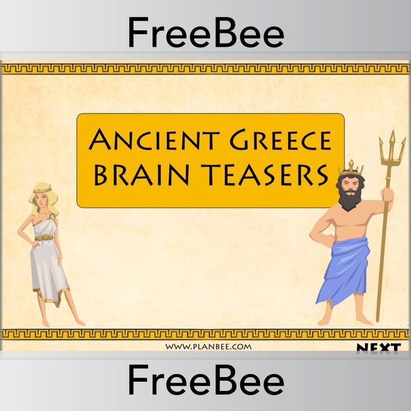 PlanBee Ancient Greece Brain Teasers | PlanBee FreeBees