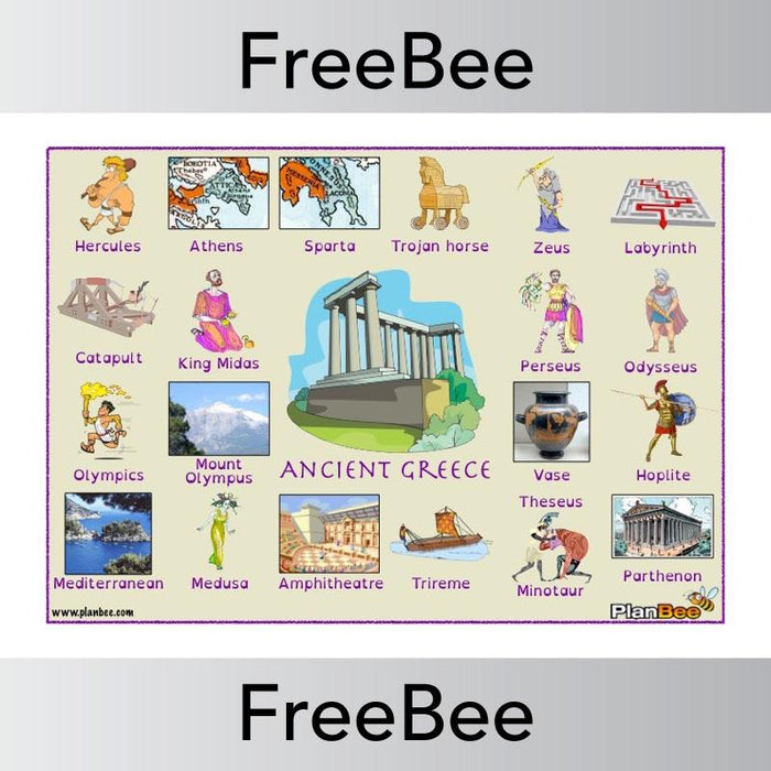 Free Ancient Greece Word Bank for KS2 by PlanBee