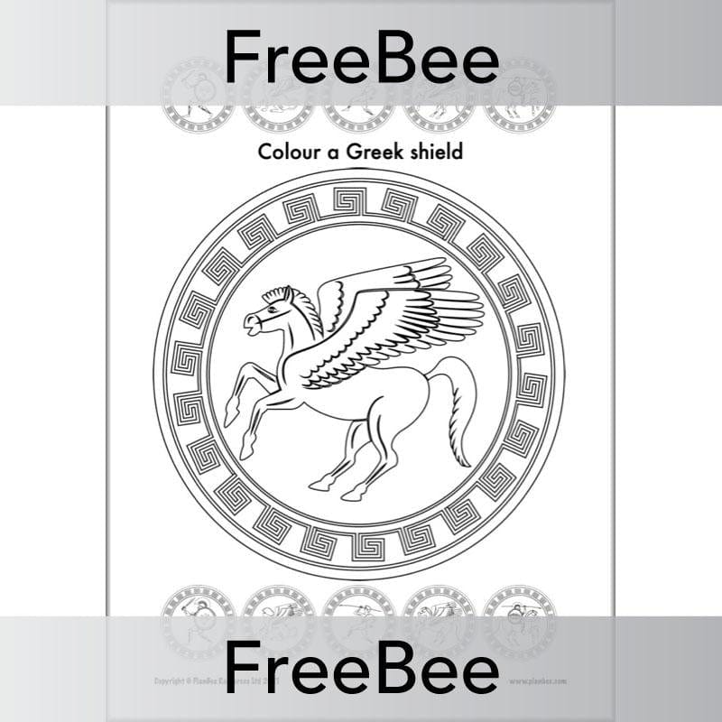 FREE Ancient Greek Shield Designs Sheets by PlanBee