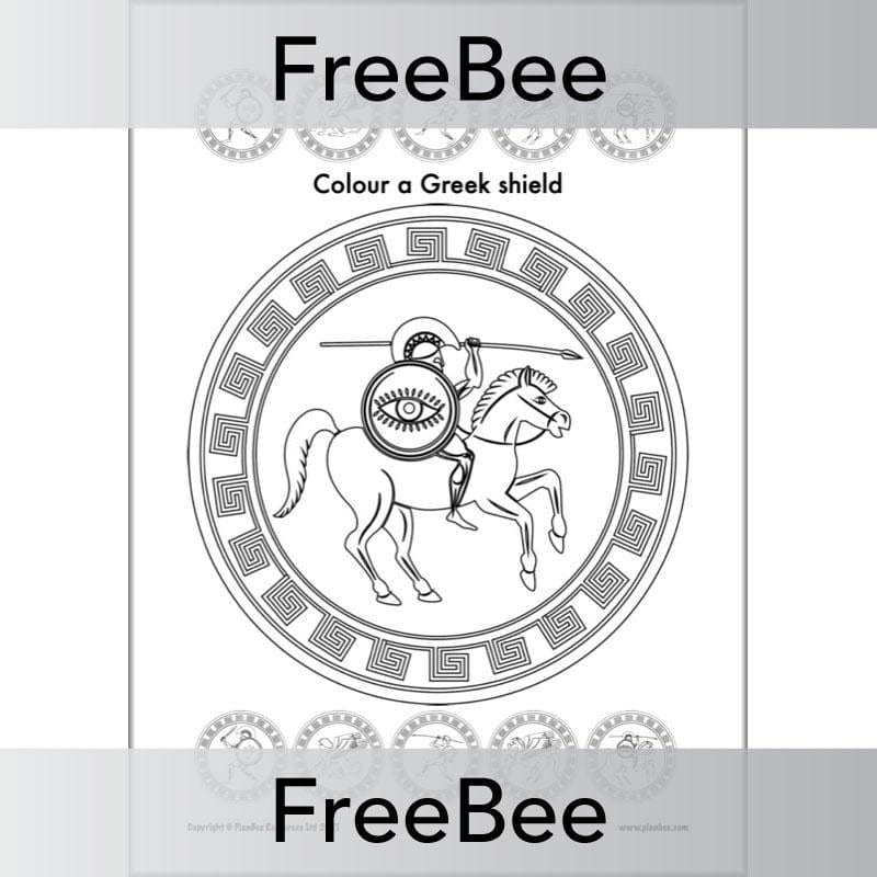 FREE Ancient Greek Shield Designs Sheets by PlanBee