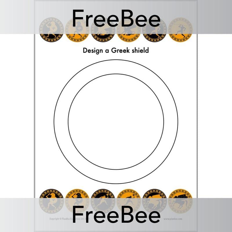 FREE Ancient Greek Shield Designs Sheets by PlanBee