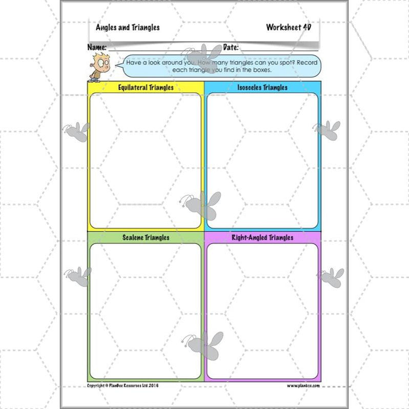 Year 5 Angles and Triangles Maths Lessons by PlanBee