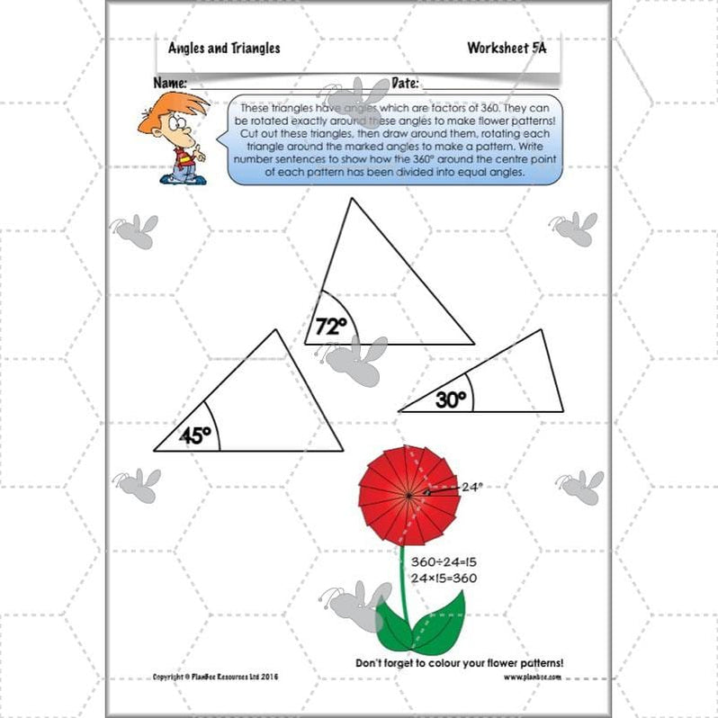 Year 5 Angles and Triangles Maths Lessons by PlanBee