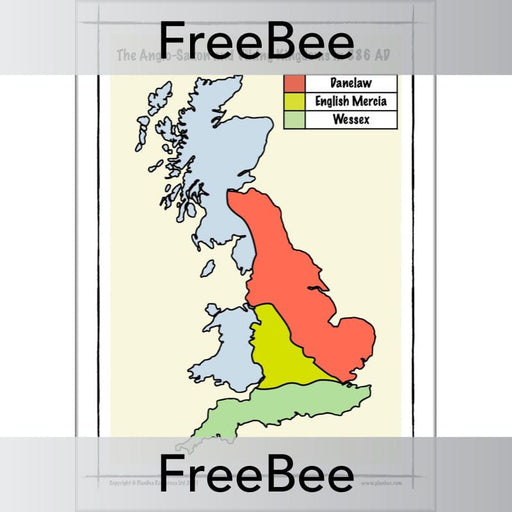 PlanBee FREE Anglo-Saxon Kingdoms KS2 Map by PlanBee