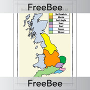 PlanBee FREE Anglo-Saxon Kingdoms KS2 Map by PlanBee