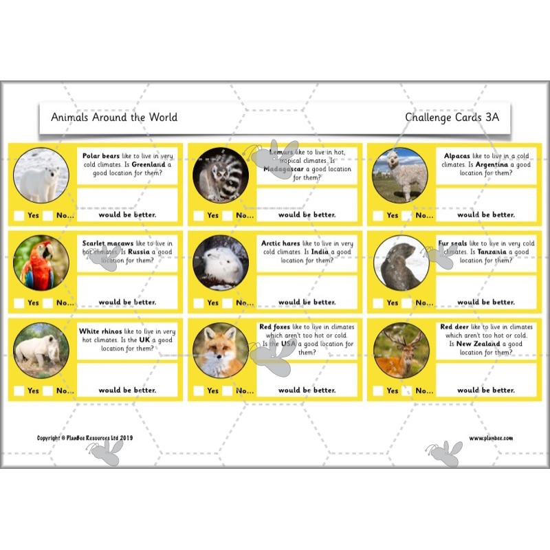 PlanBee Animals Around the World KS1 Geography - PlanBee