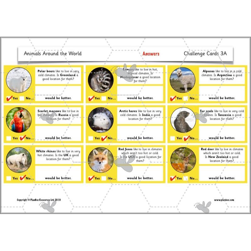PlanBee Animals Around the World KS1 Geography - PlanBee