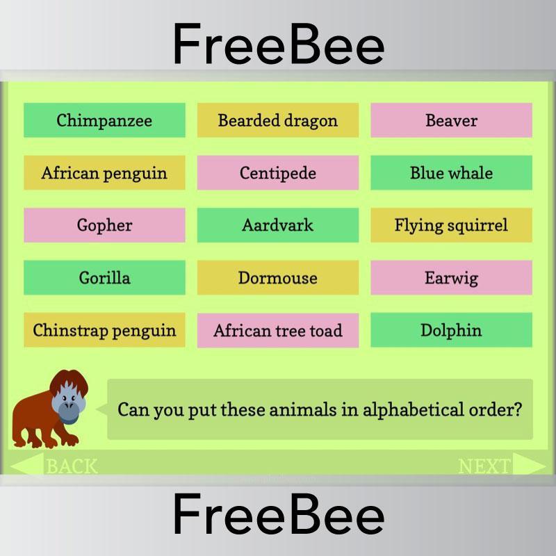 Free Animals of the World Brain Teasers by PlanBee