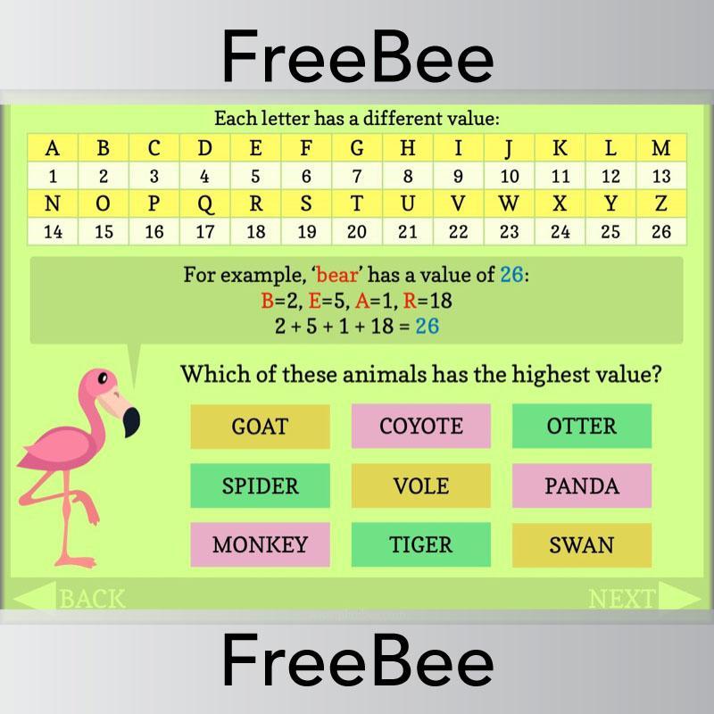 Free Animals of the World Brain Teasers by PlanBee