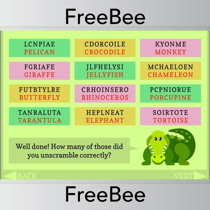 Free Animals of the World Brain Teasers by PlanBee