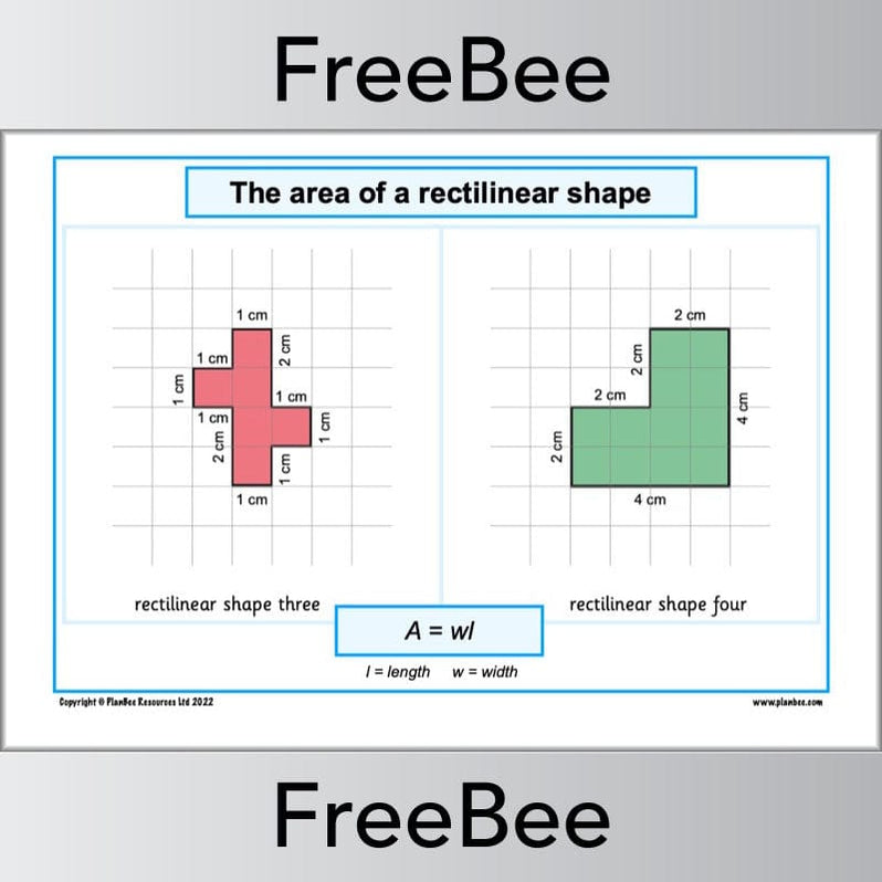 FREE Area And Perimeter Posters By PlanBee