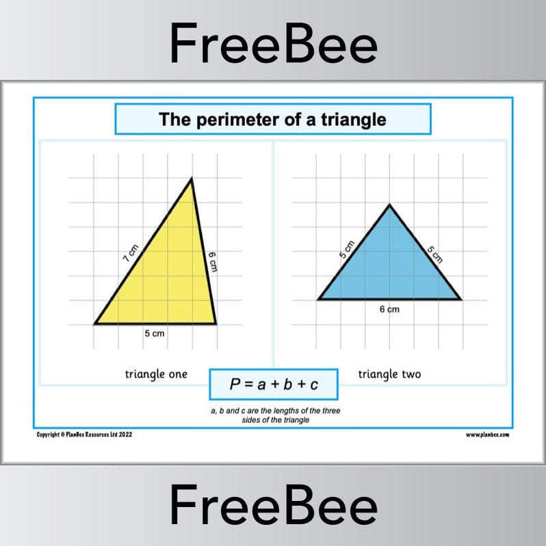 FREE Area and Perimeter Posters by PlanBee
