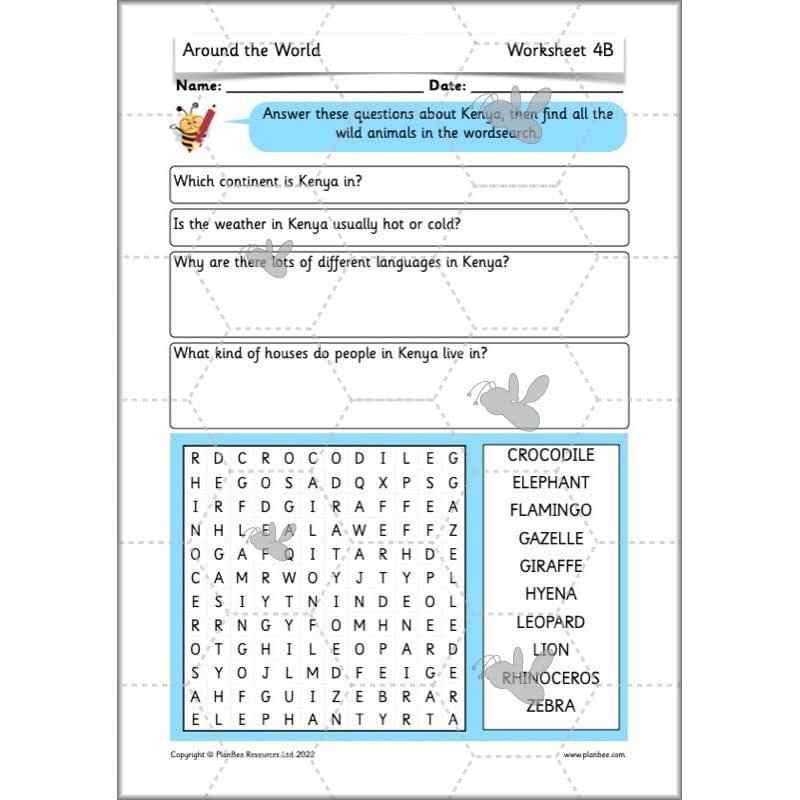 PlanBee Continents of the World KS1 | Around the World Year 1 and Year 2