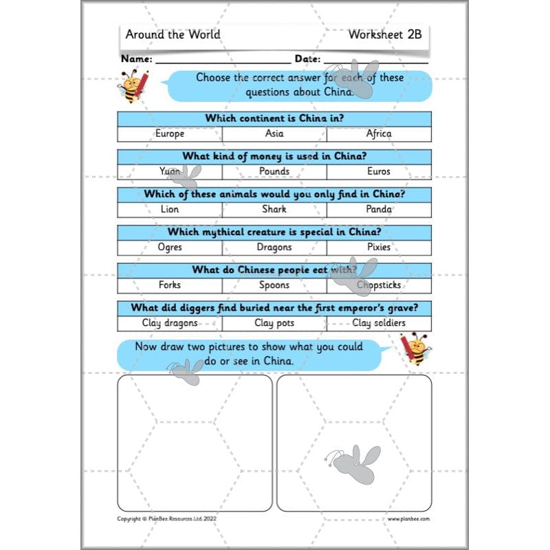 PlanBee Continents of the World KS1 | Around the World Year 1 and Year 2