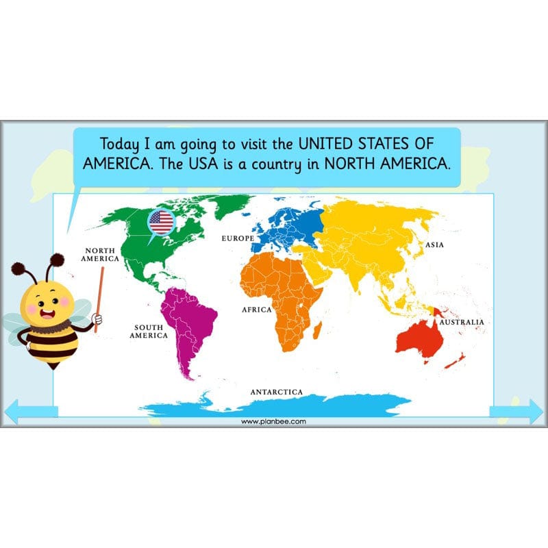 PlanBee Continents of the World KS1 | Around the World Year 1 and Year 2