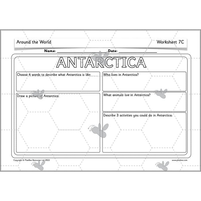 PlanBee Continents of the World KS1 | Around the World Year 1 and Year 2