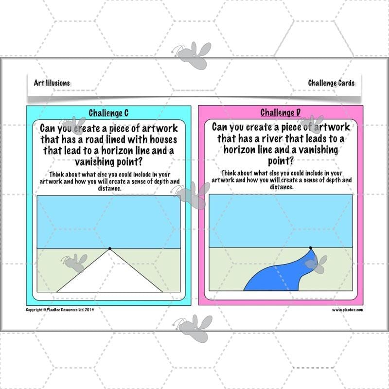 PlanBee Art Illusions KS2 illusion art and op art lessons | PlanBee