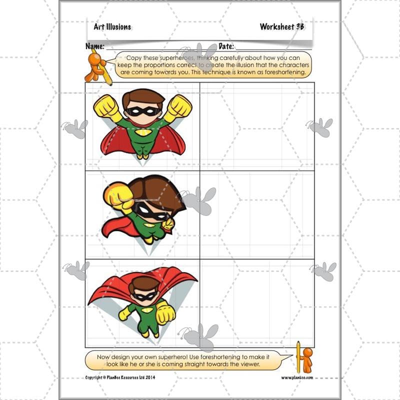 PlanBee Art Illusions KS2 illusion art and op art lessons | PlanBee