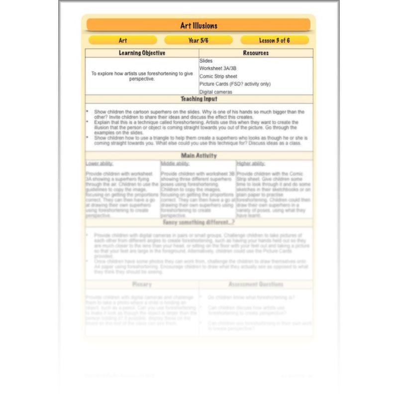 PlanBee Art Illusions KS2 illusion art and op art lessons | PlanBee