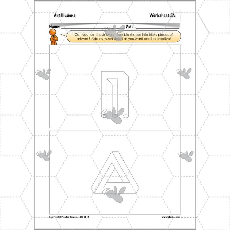 PlanBee Art Illusions KS2 illusion art and op art lessons | PlanBee
