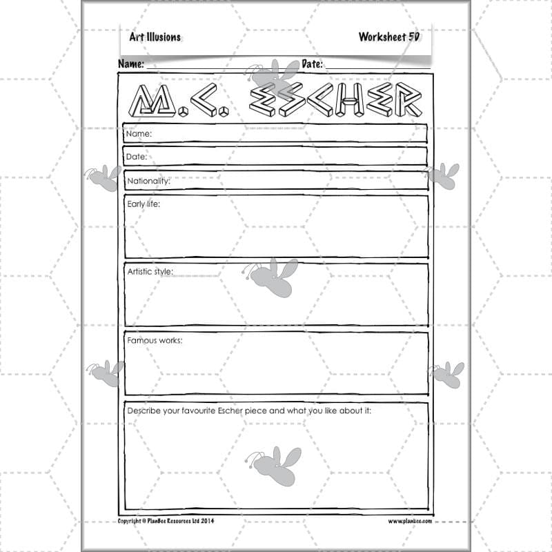 PlanBee Art Illusions KS2 illusion art and op art lessons | PlanBee