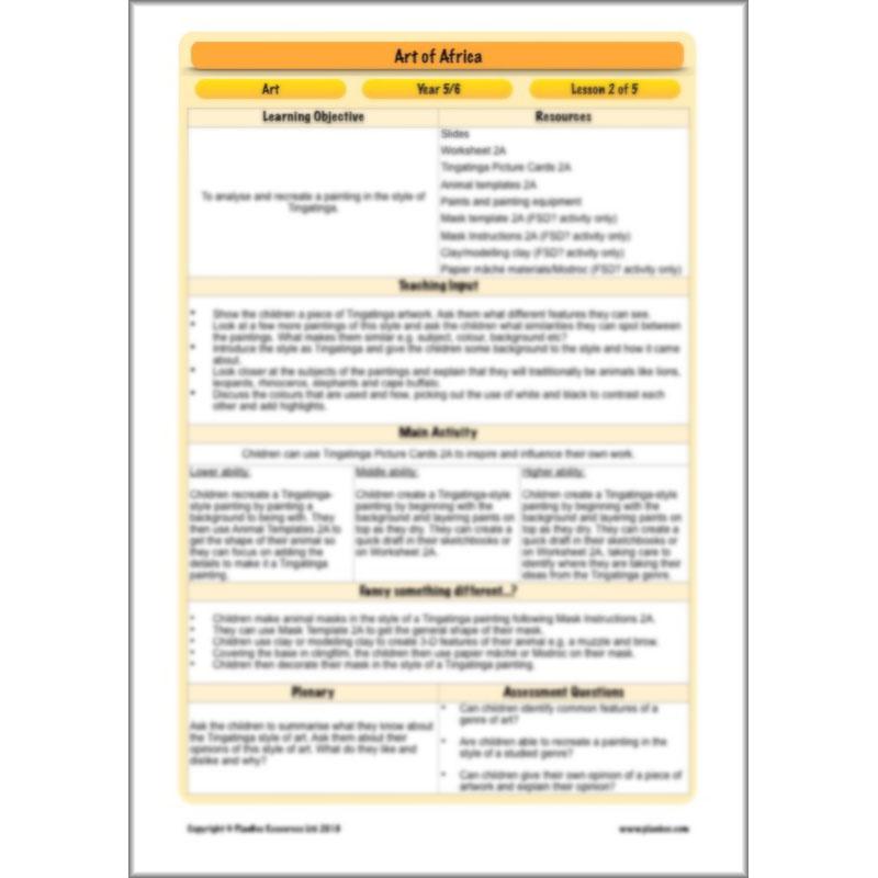 PlanBee African Art KS2 | Art of Africa Lesson by PlanBee