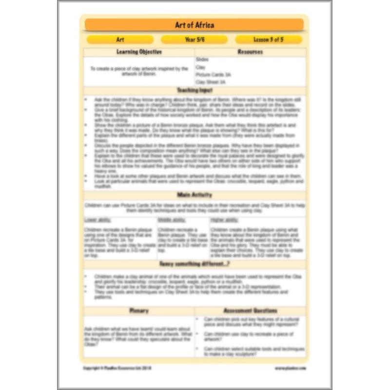 PlanBee African Art KS2 | Art of Africa Lesson by PlanBee