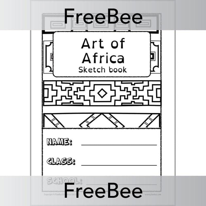 Free Art of Africa Sketch Book Cover by PlanBee