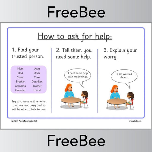 PlanBee FREE Asking for Help Poster by PlanBee