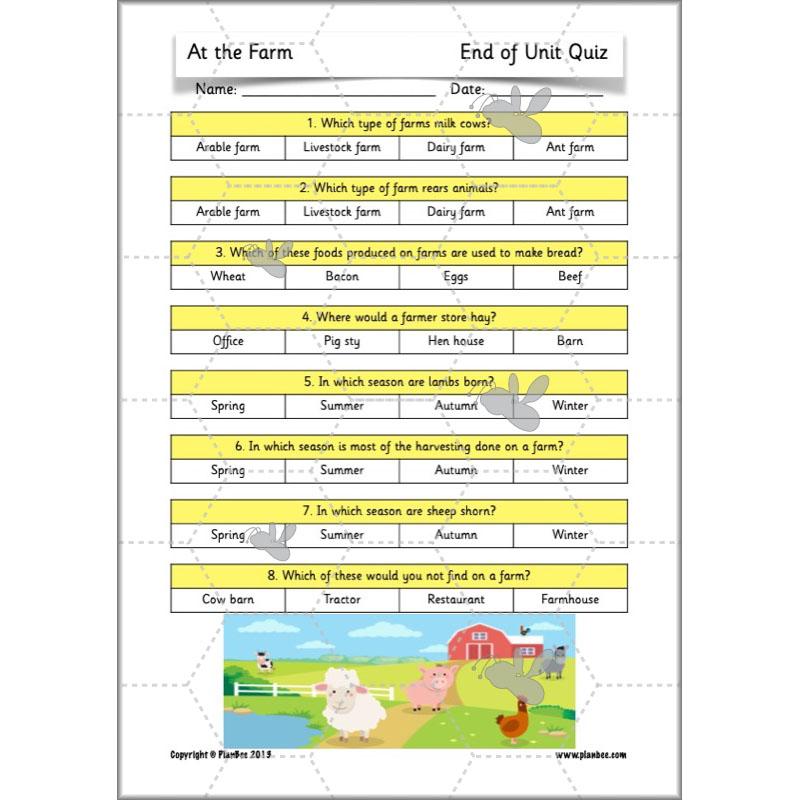 PlanBee At the Farm lesson plans KS1 Geography pack by PlanBee