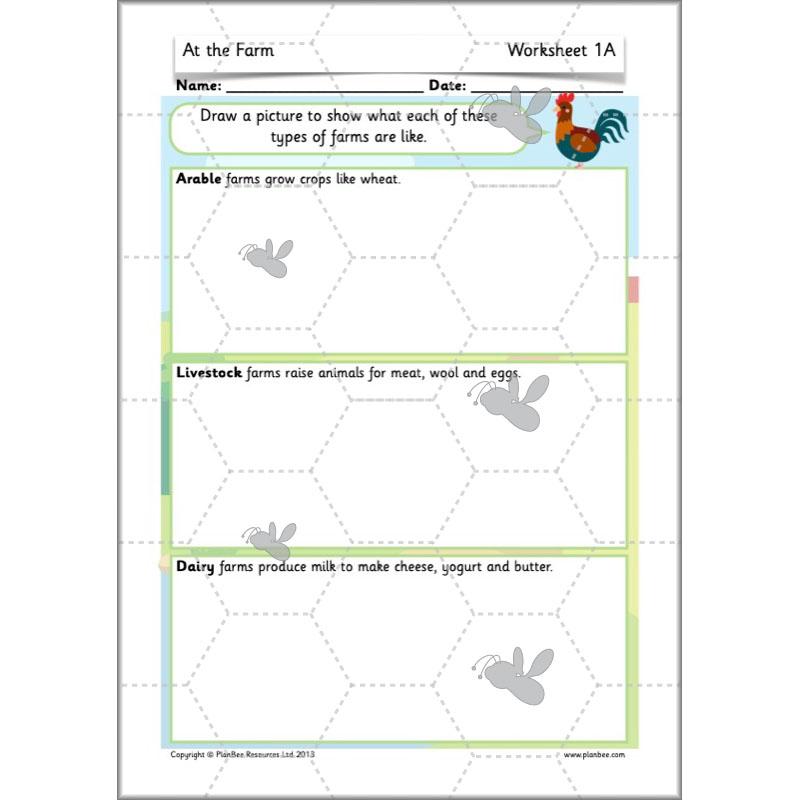 PlanBee At the Farm lesson plans KS1 Geography pack by PlanBee