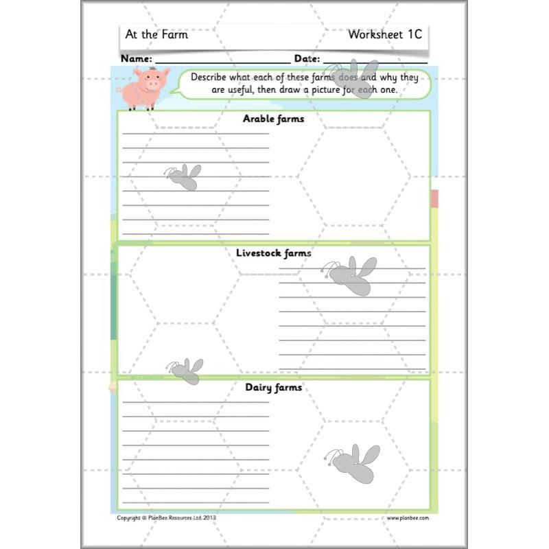 PlanBee At the Farm lesson plans KS1 Geography pack by PlanBee