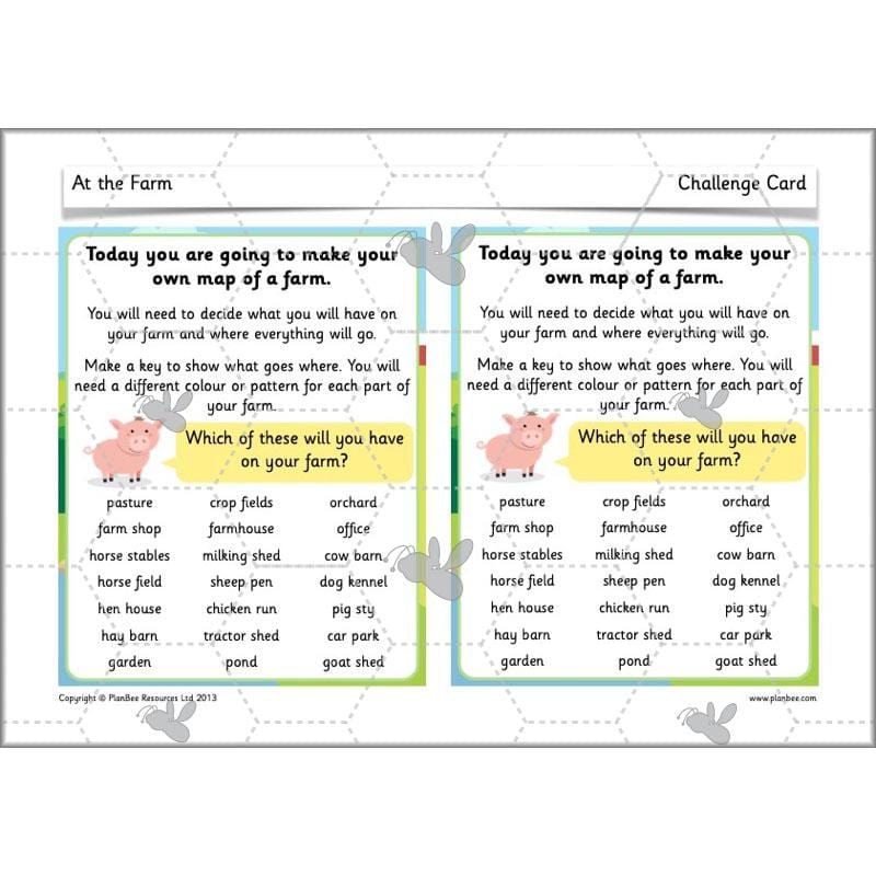 PlanBee At the Farm lesson plans KS1 Geography pack by PlanBee