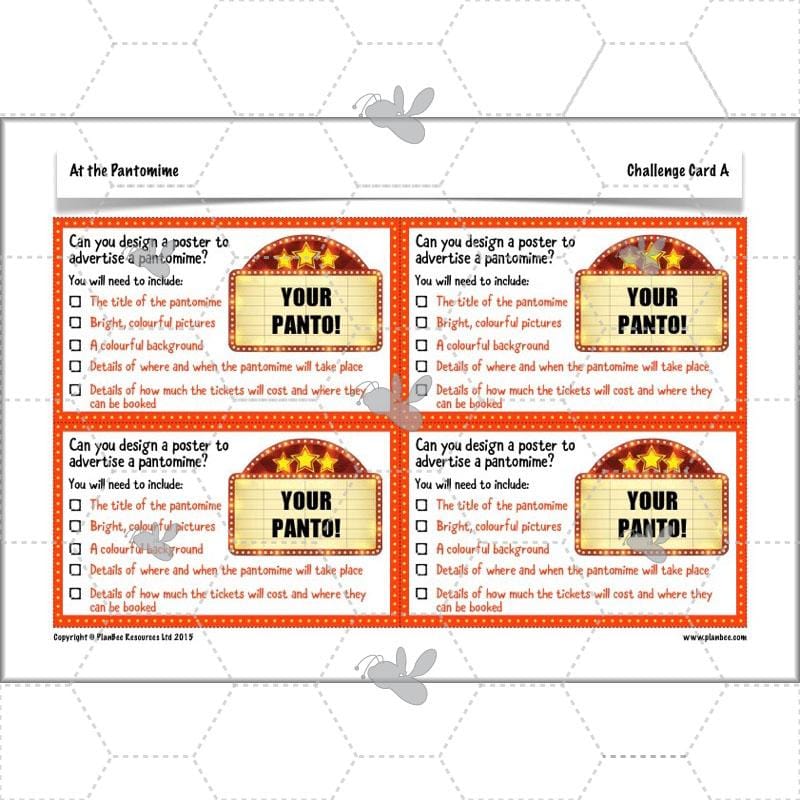 PlanBee Pantomime Ideas for KS2 Art Lessons by PlanBee