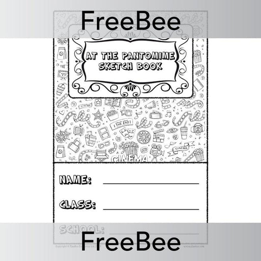 PlanBee At the Pantomime KS2 Sketch Book Cover | PlanBee