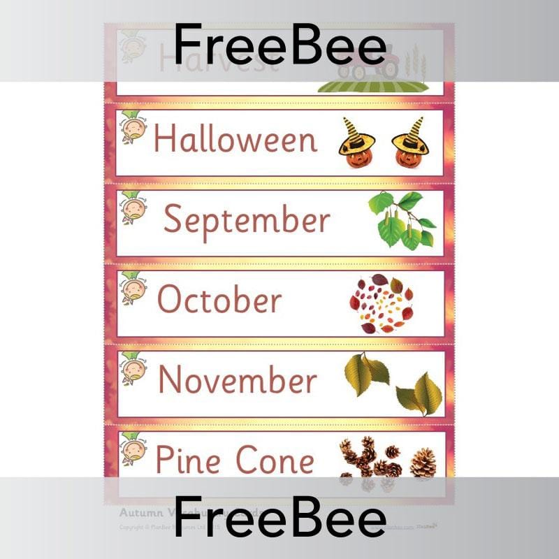 PlanBee Autumn Display Pack | PlanBee FreeBees