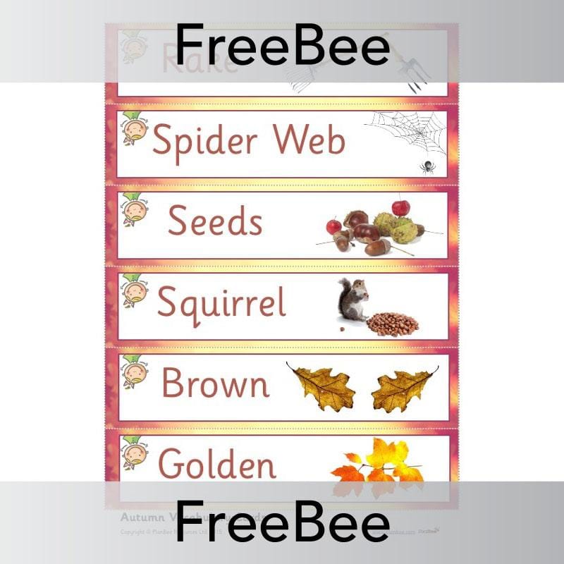 PlanBee Autumn Display Pack | PlanBee FreeBees