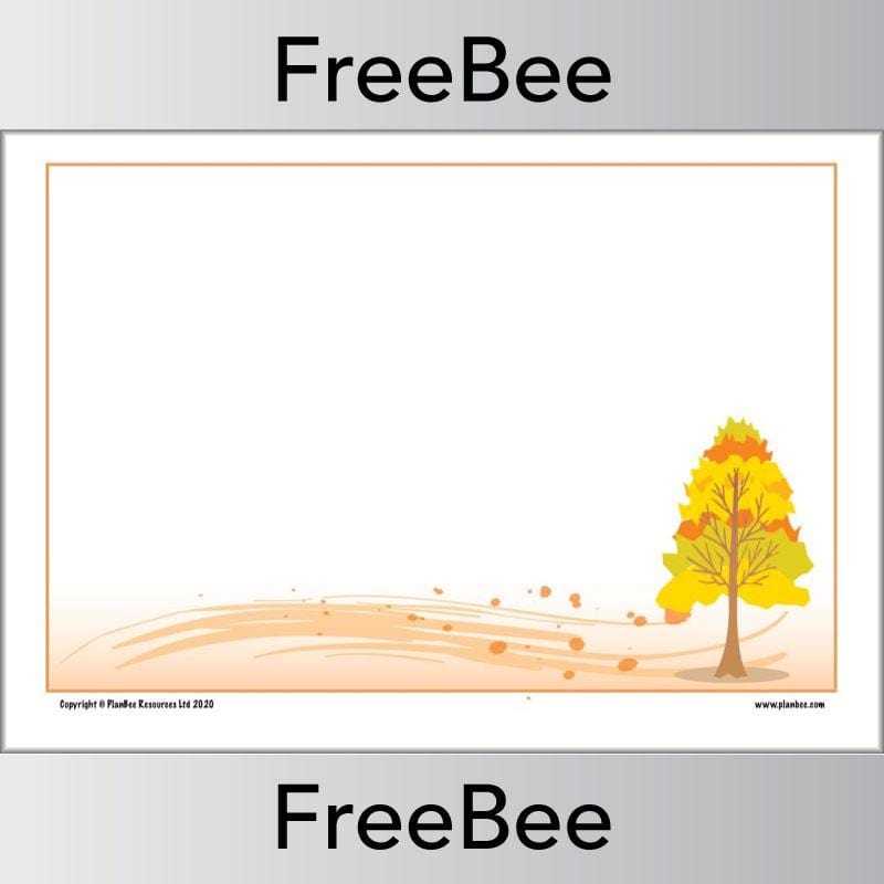 PlanBee Download these FREE Autumn Writing Frames by PlanBee