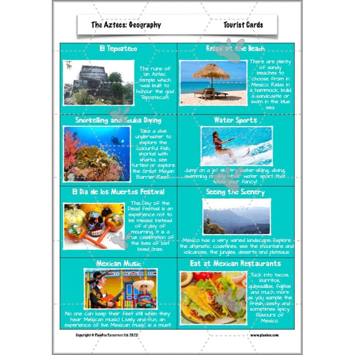 PlanBee The Aztecs KS2 Topic Pack Year 5 & Year 6 Lessons | PlanBee 