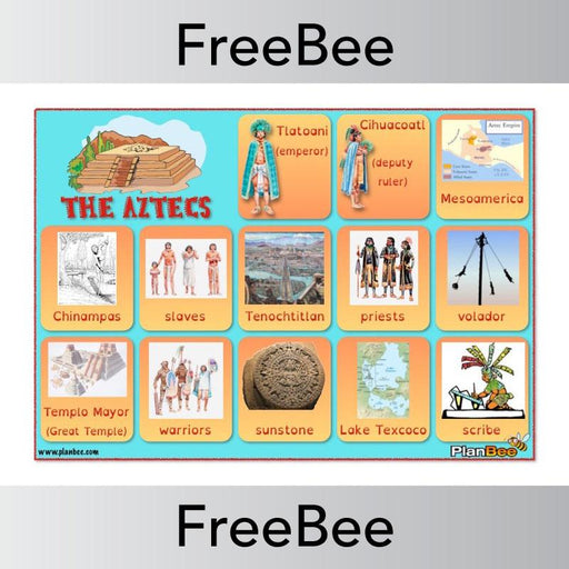 PlanBee Aztecs Word Bank | PlanBee FreeBees