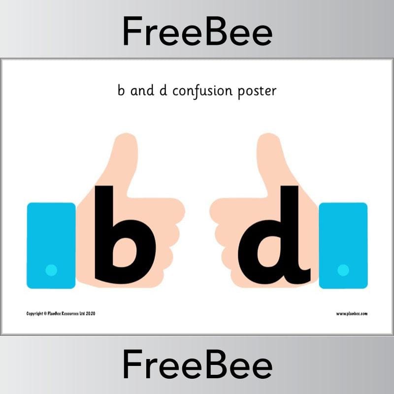 Free b and d poster - b-and-d confusion resource by PlanBee