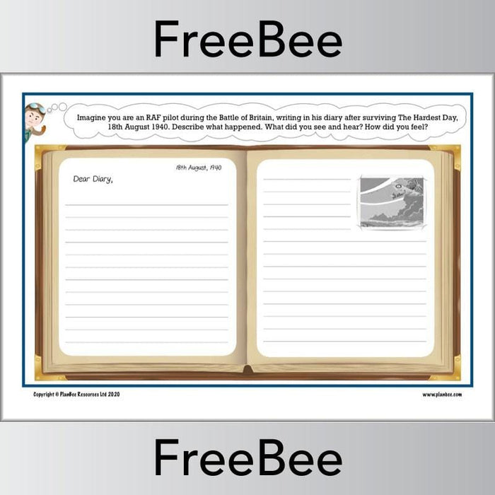 PlanBee Free Battle of Britain Diary Template by PlanBee